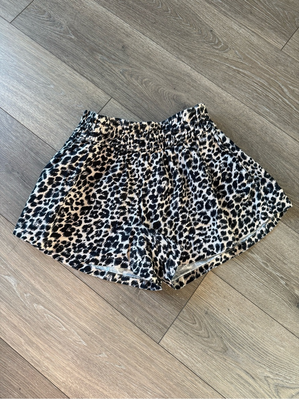 Anthropologie The Somerset Linen Cotton Blend Leopard Print Shorts Size XS - Picture 4 of 10
